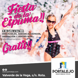 Gran Fiesta de la espuma en portalejo