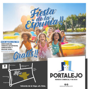 ¡Prepárate para la Fiesta de la Espuma en Portalejo, Rota el sábado 10 de agosto de 2024!