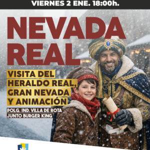 El Heraldo Real y una Nevada Mágica llegan al Parque Comercial Portalejo en Rota el Viernes 2 de enero